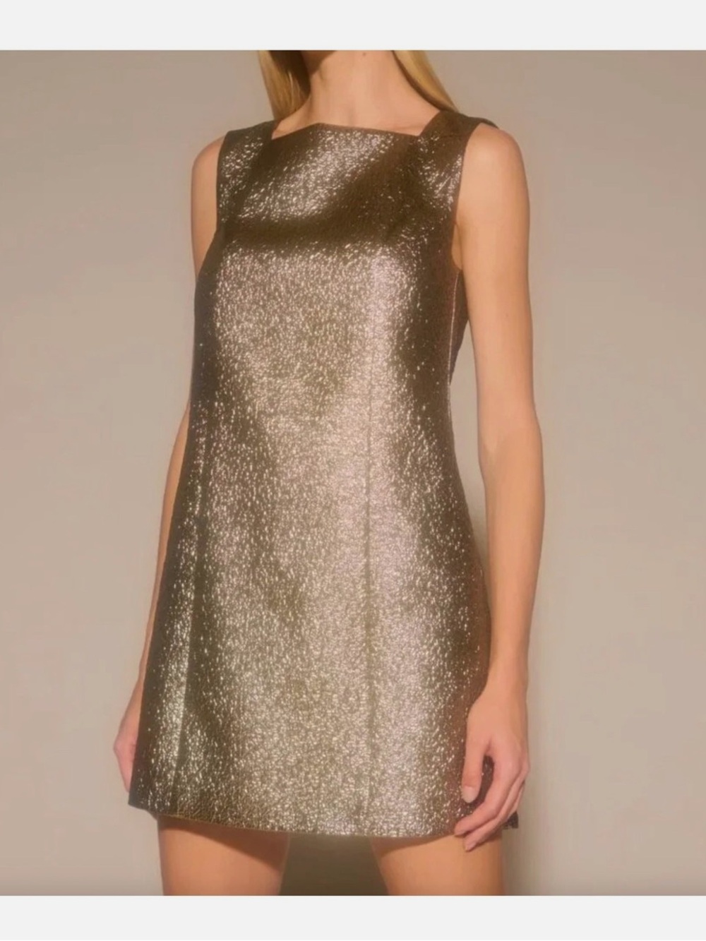 Abercrombie and Fitch Gold Metallic Mini Dress